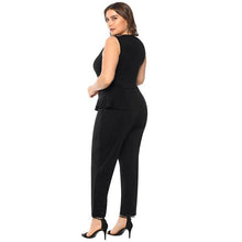 Load image into Gallery viewer, Ruffle Jumpsuit Women Solid Sleeveless Skinny Jumpsuits Rompers 4XL - Sophornlilly