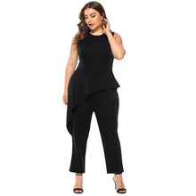 Load image into Gallery viewer, Ruffle Jumpsuit Women Solid Sleeveless Skinny Jumpsuits Rompers 4XL - Sophornlilly