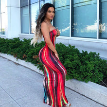 Load image into Gallery viewer, Sleeveless Slash Neck Tye Die Style Skinny Maxi Dress