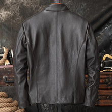 Load image into Gallery viewer, Cowhide Coat For Men Business Casual Genuine