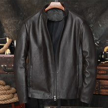 Load image into Gallery viewer, Cowhide Coat For Men Business Casual Genuine