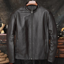 Load image into Gallery viewer, Cowhide Coat For Men Business Casual Genuine