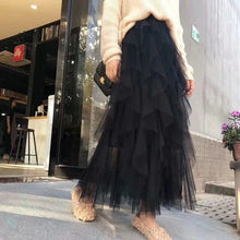 Load image into Gallery viewer, spring autumn winter woman skirt white black gray pink beige