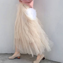 Load image into Gallery viewer, spring autumn winter woman skirt white black gray pink beige