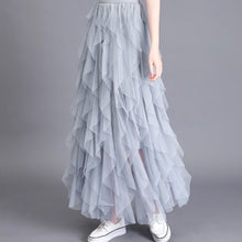 Load image into Gallery viewer, spring autumn winter woman skirt white black gray pink beige