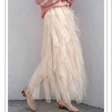 Load image into Gallery viewer, spring autumn winter woman skirt white black gray pink beige