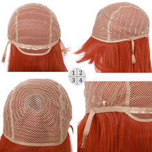 Load image into Gallery viewer, long wavy cosplay wig with bang synthetic hair wig for