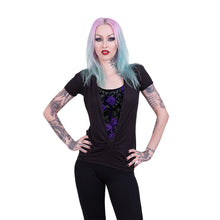 Load image into Gallery viewer, THE WATCHERS - Allover 2in1 Gathered Knot Short Sleeve