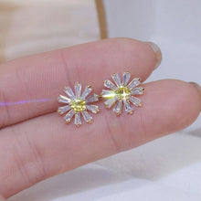 Load image into Gallery viewer, S925 Silver Needle Exquisite Bling Crystal Daisy Earrings for Women