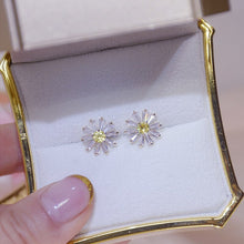 Load image into Gallery viewer, S925 Silver Needle Exquisite Bling Crystal Daisy Earrings for Women