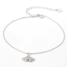 Load image into Gallery viewer, Silver Sector Anklets Foot Bracelets with Pave Setting CZ