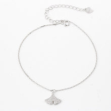 Load image into Gallery viewer, Silver Sector Anklets Foot Bracelets with Pave Setting CZ