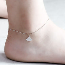 Load image into Gallery viewer, Silver Sector Anklets Foot Bracelets with Pave Setting CZ