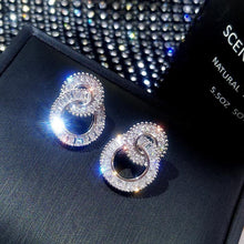 Load image into Gallery viewer, S925 Sterling Silver Color Round Cute Bling Zircon Stone Stud Earrings - Sophornlilly
