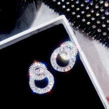 Load image into Gallery viewer, S925 Sterling Silver Color Round Cute Bling Zircon Stone Stud Earrings - Sophornlilly