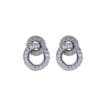 Load image into Gallery viewer, S925 Sterling Silver Color Round Cute Bling Zircon Stone Stud Earrings - Sophornlilly