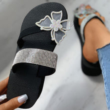 Load image into Gallery viewer, SAGACE European style Beach shoes Leisure Slope Heel Bow Slippers - Sophornlilly