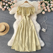 Load image into Gallery viewer, Summer French Floral Dress Women Sweet Sexy Slash Neck Off