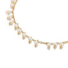 Load image into Gallery viewer, Charming Pearl Stone Chocker Necklace Gold Chain Alloy Metal - Sophornlilly