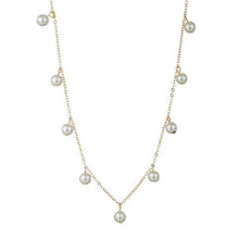 Load image into Gallery viewer, New Simple Simulated Pearl Chain Choker Necklace Gold Color - Sophornlilly