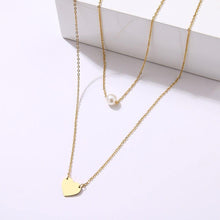 Load image into Gallery viewer, Fashion Pearl Love Double Layer Necklace Accessories Women - Sophornlilly