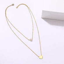 Load image into Gallery viewer, Fashion Pearl Love Double Layer Necklace Accessories Women - Sophornlilly
