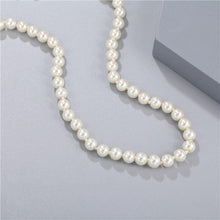 Load image into Gallery viewer, Elegant White Imitation Pearl Necklace Long Round Pearl Wedding - Sophornlilly