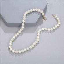 Load image into Gallery viewer, Elegant White Imitation Pearl Necklace Long Round Pearl Wedding - Sophornlilly