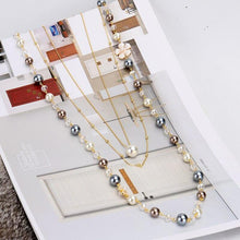 Load image into Gallery viewer, Women's Exquisite Long Pearl Necklace Bride Weddings Gift - Sophornlilly