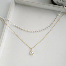 Load image into Gallery viewer, The New Fashion Contracted Joker Collarbone Chain Double Pearl - Sophornlilly