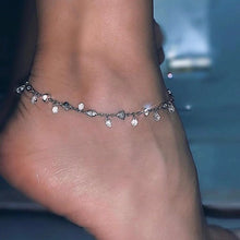 Load image into Gallery viewer, Fashion Real Sterling Silver Shiny Waterdrop Crystal Anklet