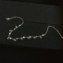 Load image into Gallery viewer, Fashion Real Sterling Silver Shiny Waterdrop Crystal Anklet
