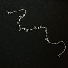Load image into Gallery viewer, Fashion Real Sterling Silver Shiny Waterdrop Crystal Anklet