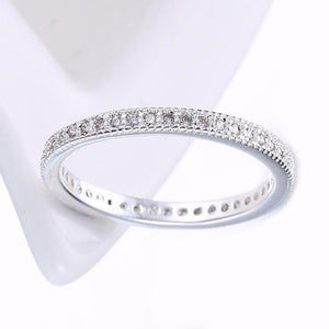 3mm Swarovski Crystal Band Ring 2 Colors Available