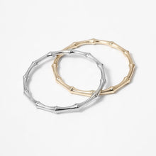 Load image into Gallery viewer, 2/Pcs Set Gold Color Metal Chain Link Creative Bamboo Bracelet