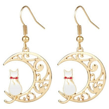 Load image into Gallery viewer, Sailor Moon Theme Earrings Women Earring Moon Cat