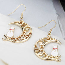Load image into Gallery viewer, Sailor Moon Theme Earrings Women Earring Moon Cat