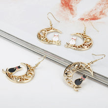 Load image into Gallery viewer, Sailor Moon Theme Earrings Women Earring Moon Cat