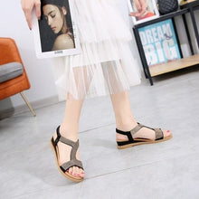 Load image into Gallery viewer, Sandals Fairy Style Flat Casual Shiny Rhinestones