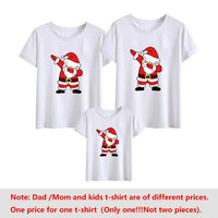 Santa Claus Merry Christmas tree Family Matching Clothes T Shirts