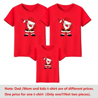 Santa Claus Merry Christmas tree Family Matching Clothes T Shirts