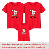 Santa Claus Merry Christmas tree Family Matching Clothes T Shirts