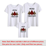 Santa Claus Merry Christmas tree Family Matching Clothes T Shirts