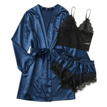 Load image into Gallery viewer, Satin Sexy Silk Pajamas Women Nightdress Lingerie Robes Underwear