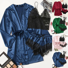 Load image into Gallery viewer, Satin Sexy Silk Pajamas Women Nightdress Lingerie Robes Underwear