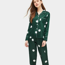 Load image into Gallery viewer, Satin Silk Pajamas for Women's Set Pyjama Button