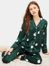 Load image into Gallery viewer, Satin Silk Pajamas for Women's Set Pyjama Button