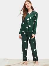 Load image into Gallery viewer, Satin Silk Pajamas for Women's Set Pyjama Button
