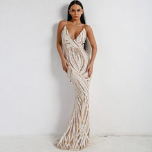 Load image into Gallery viewer, Sexy Mermaid Evening Dresses V Neck Sleeveless