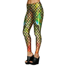 Load image into Gallery viewer, Seamless Fitness Women Leggings Fashion Patchwork Scale Pattern High